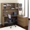 100 Series Corner L Shaped Desk - Hutch, Lateral File, Right Side - UNIQ-1C100001R