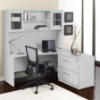100 Series Corner L Shaped Desk - Hutch, Lateral File, Right Side - UNIQ-1C100001R
