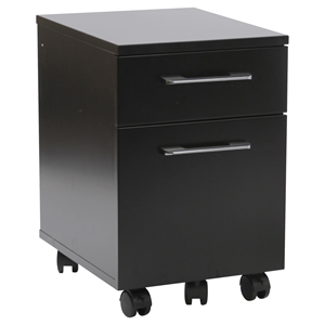 200 Series Mobile File Cabinet - 2 Drawers, Black 