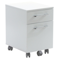 200 Series Mobile File Cabinet - 2 Drawers, White