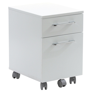 200 Series Mobile File Cabinet - 2 Drawers, White 