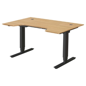 Sit Stand Series Electric Standing 65" Desk - Height Adjustable, Walnut 