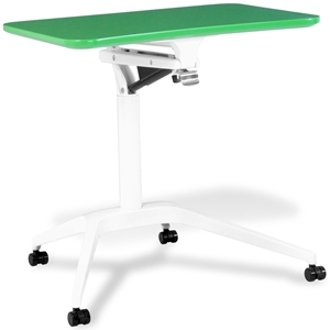 Mobile Laptop Table - Adjustable Height, Green 