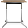 Mobile Sit & Stand Desk - Adjustable Height, Walnut - UNIQ-X204-WAL