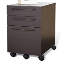 3-Drawer Mobile Pedestal - Espresso