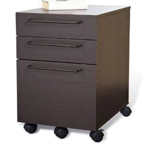 3-Drawer Mobile Pedestal - Espresso 