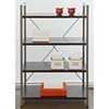 4-Shelf Bookcase - Metal Frame, Espresso - UNIQ-X213-ESP