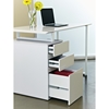 Contemporary Pedestal Desk - White - UNIQ-X220-WH