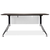 63 Inch Rectangular Desk - Steel Legs, Modesty Panel, Espresso - UNIQ-X301-ESP