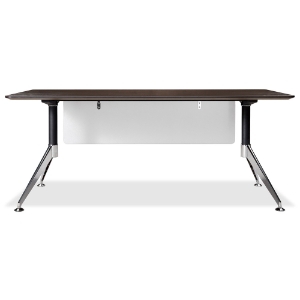 71 Inch Rectangular Desk - Steel Legs, Modesty Panel, Espresso 