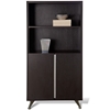 Contemporary Bookcase with Doors - Espresso - UNIQ-X360-ESP