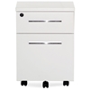 Pearl Office White Lacquer Mobile Pedestal - UNIQ-502-WH