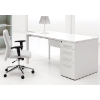 Pearl Office Desk and Filing Cabinet in White - UNIQ-580-WH