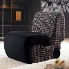 Ruby Fabric Lounge Chair and Ottoman - VIG-0546