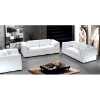 Dublin Leather Sofa Set with Crystal Accents - VIG-697-WHT-HL