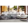 Rodus Leather Sectional Sofa and Chaise with Wooden Trim - VIG-105-SET-HL