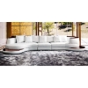 Rodus Leather Sectional Sofa and Chaise with Wooden Trim - VIG-105-SET-HL