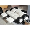 Gene Two-Toned 3 Piece Leather Sofa Set - VIG-4088-HL