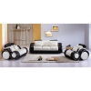 Gene Two-Toned 3 Piece Leather Sofa Set - VIG-4088-HL