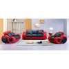 Gene Two-Toned 3 Piece Leather Sofa Set - VIG-4088-HL