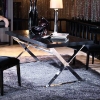 Armani Xavira Black Table with X Base - VIG-AA815-180-DESK
