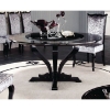 Armani Xavira Round Black Tinted Glass Table - VIG-AC836-150-DT