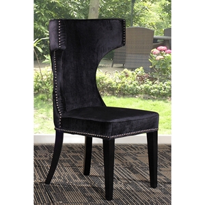 Modrest Alto Modern Fabric Dining Chair - Black 