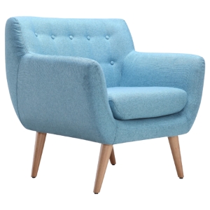 Divani Casa Albany Accent Chair - Blue 
