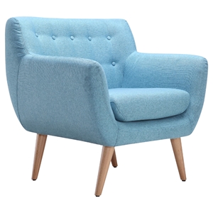 Divani Casa Albany Accent Chair - Blue 