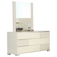 Modrest Ancona Italian Modern Dresser - 3 Drawers, Beige