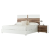 Nova Domus Giovanna Italian Modern Platform Bed - White and Walnut - VIG-VGACGIOVANNA-BED