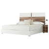 Nova Domus Giovanna Italian Modern Platform Bed - White and Walnut - VIG-VGACGIOVANNA-BED