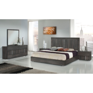 Modrest Luca Italian 5 Pieces Bedroom Set - Gray 