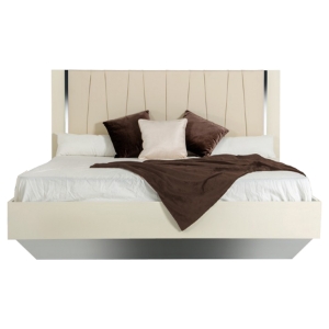 Modrest Luxor Italian Modern Platform Bed - Beige 