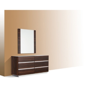 Modrest Luxor Italian Modern Dresser - Ebony, 6 Drawers 