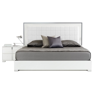 Modrest San Marino Platform Bed Set - White 