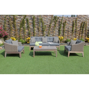 Renava Coronado 4 Pieces Outdoor Sofa Set - Gray 