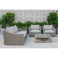 Renava Palisades 4 Pieces Outdoor Wicker Sofa Set - Beige