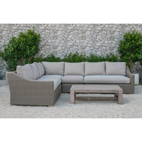 Renava Pacifica Outdoor Wicker Sectional Sofa Set - Beige
