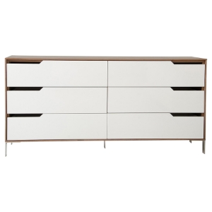 Modrest River Dresser - White, Walnut 