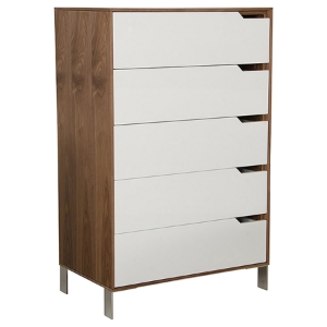 Modrest River Chest - White, Walnut 