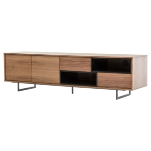 Modrest Torlonia TV Stand - Walnut, Black 