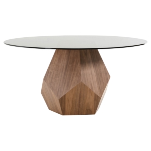 Modrest Rackham Dining Table - Walnut 