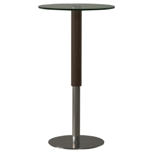 Modrest Wyatt Bar Table - Walnut, Clear 