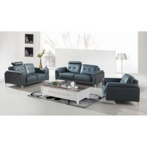 Divani Casa Markham Sofa Set - Gray, Tufted 