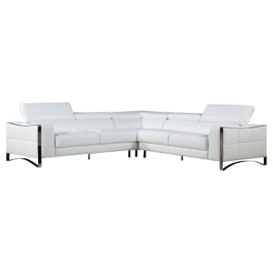 Divani Casa Metz Sectional Sofa - White 