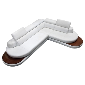 Divani Casa Killian Sectional Sofa - White 