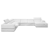 Divani Casa Pella Bonded Leather Sectional Sofa - White - VIG-VGCA5106-BL-WHT