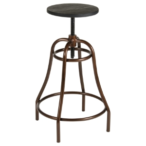Modrest Fritch Modern Bar Stool - Black and Bronze 