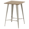 Modrest Benz 3 Pieces Modern Bar Table Set - Square Top, Gray Leg - VIG-VGCBT-14043-STL
